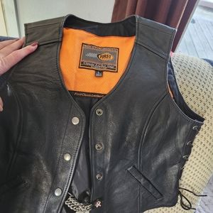 Leather Biker Vest